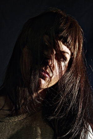 Hair on face の写真素材