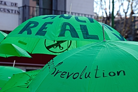 Seville, Spain. 28th February: Day of Andalusia 84.- People at the demonstrationのeditorial素材