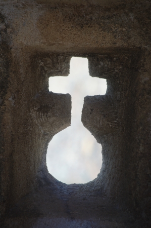 cross holeの写真素材