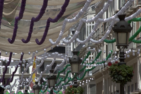 Street decorationsin Malagaの写真素材