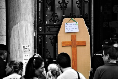 Sevilla  6th September 2013  Protest in front of a bank 3