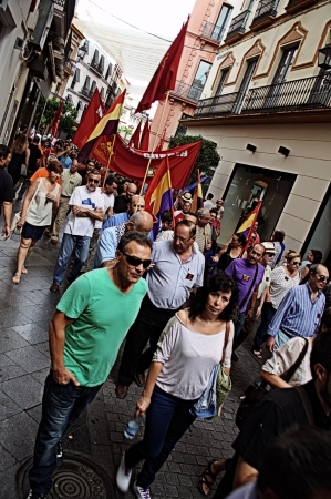 Seville 14th September 2013  Demostration against the war in Syria 50のeditorial素材