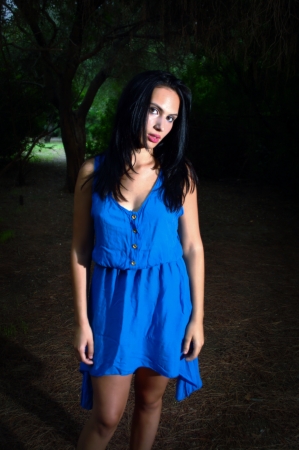 In a blue dress 114の写真素材