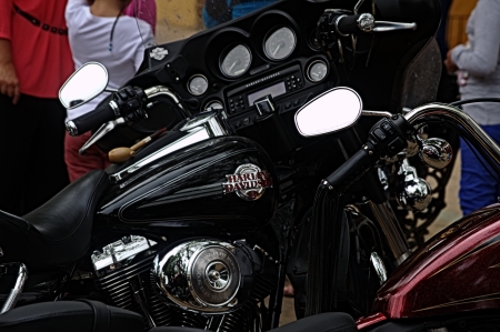 Carmona  Sevilla  Spain 29th September 2013  Motorbikers concentration  Old mythical Harley Davidson 41のeditorial素材