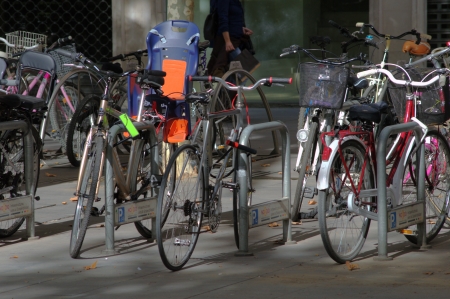 Sevilla  Spain  16-11-2013  Street photography  Bicycles 46のeditorial素材