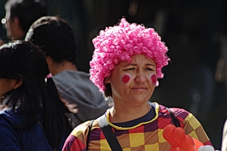 Sevilla  Spain  16-11-2013  Street photography  Clown 34のeditorial素材