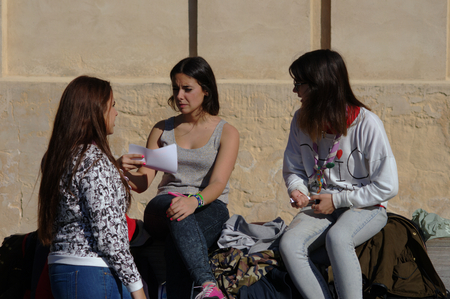 Seville, Spain, 26-01-2014- Women chatting 13のeditorial素材