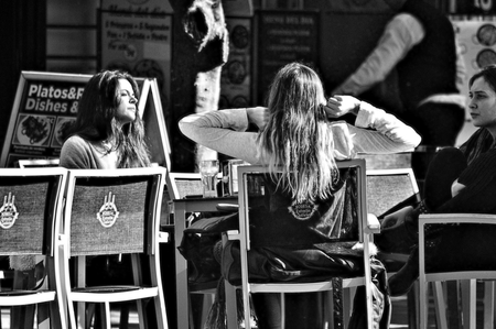 Seville, Spain, 26-01-2014- Women at barのeditorial素材