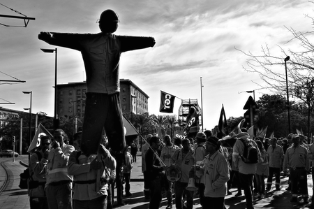 Sevilla 28 2-2014  Andalusia Day  Protest demonstration 69のeditorial素材