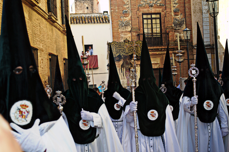 Carmona  Sevilla  Spain 13th April 2014  Starting procession of the Holy Week 42のeditorial素材