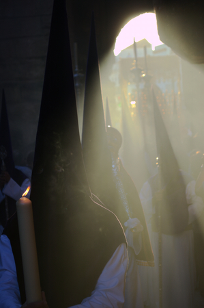 Carmona  Seville  Spain, 16th April 2014  Holy Week celebrations  Saint Francis brotherhood procession 31のeditorial素材
