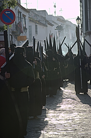 Carmona  Seville  Spain, 16th April 2014  Holy Week celebrations  Saint Francis brotherhood...