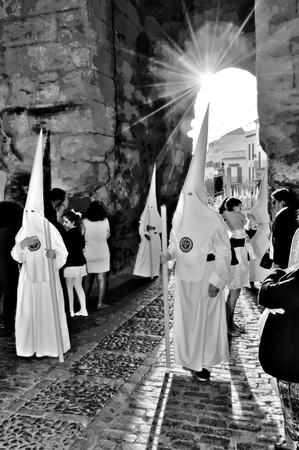 Carmona  Seville  Spain 18th April 2014  Penitents in white 16