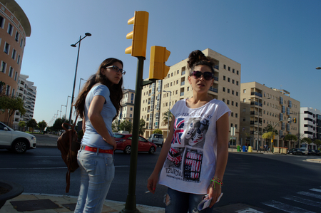 Huelva,  Spain  14th May, 2014  Street photography  Woman in the street 3のeditorial素材
