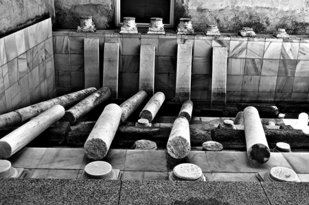 Sevilla, Spain, 25th June 2014 - Art - ruins in the museumのeditorial素材