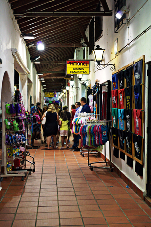 26th July 2014 La Manga del Mar Menor Murcia  Spain -  XXXIV - Commercial  aisle in La Manga del Mar Menorのeditorial素材