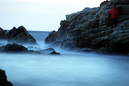 Seascape at Lloret de Mar in the evening