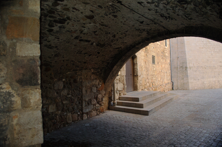Arch in old Girona (Spain) 29のeditorial素材