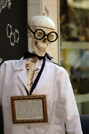 Seville (Spain) 1st Septembr 2014 Urban life - The skeleton doctor 23のeditorial素材