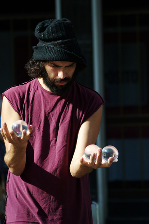 Seville (Spain) 1st Septembr 2014 Urban life - Street juggler 21