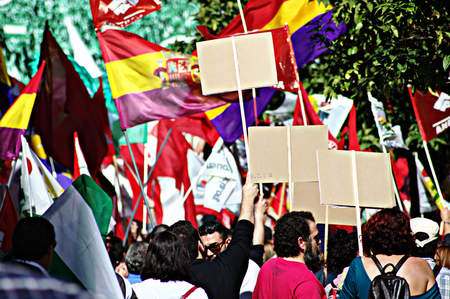 Seville (Spain) 28th February 2015 -Demonstration on the Day of Andalusiaのeditorial素材