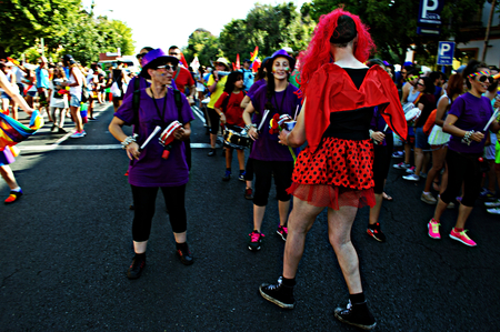 2Seville - Spain - 27-6-2015 Gay Pride demonstration and paradeのeditorial素材
