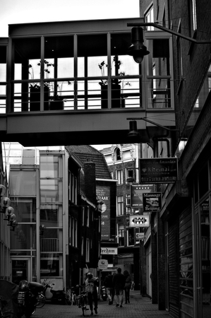 Netherlands, Amsterdam, 7th October 2015 - Ordinary urban scenes - an ordinary streetのeditorial素材