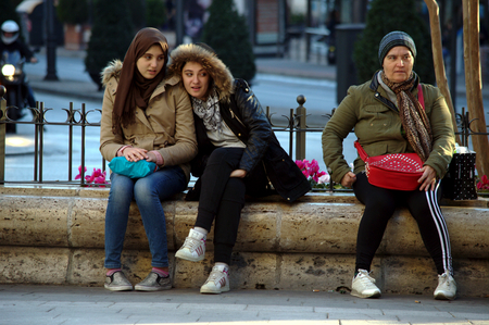 Granada - Spain 26th December 2011 - Urban life - People one of them Muslimのeditorial素材