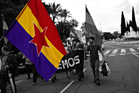 Seville - Sapin - 28th May 2016 - Dignity March, a political protestのeditorial素材