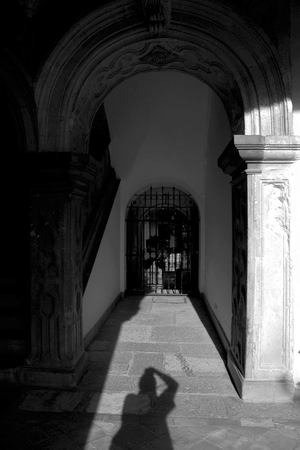 Interior of St. Jerome monastery in Granadaのeditorial素材