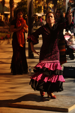 Seville, 8th February 2017 - Urban life, flamenco on the streetのeditorial素材