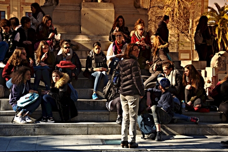 Seville, 8th February 2017 - Urban life - Flamenco in the streetのeditorial素材