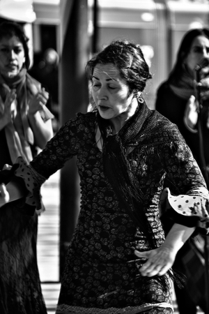 Seville, 8th February 2017 - Urban life - Flamenco in the streetのeditorial素材