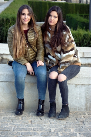 Granada, 25th March, 2017 - Youngsters in the cityのeditorial素材