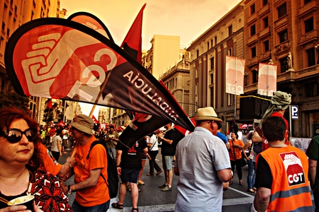 Madrid, 27th May 2016 - Dignity March, protest and demonstrationのeditorial素材