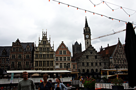 Ghent, Belgium, 18-7-2017 - Urban life - heritageのeditorial素材