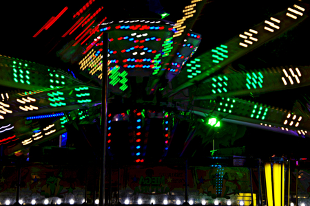 Funfair in the evening in Almunecar (Granada)のeditorial素材