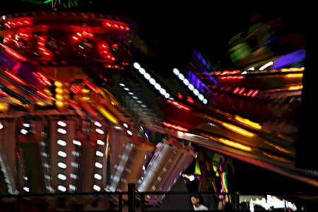 Funfair in the evening in Almunecar (Granada)のeditorial素材