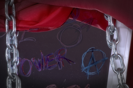 Still life with anarchy and chainの写真素材