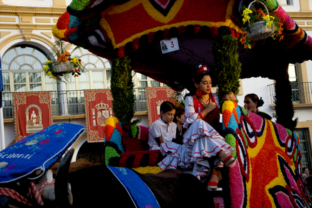 Dos Hermanas, Seville, 15th October, 2017 - Celebrations, Valme pilgrimageのeditorial素材