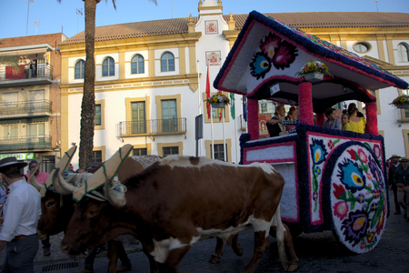 Dos Hermanas, Seville, 15th October 2017 - Valme pilgrimage and celebrationのeditorial素材