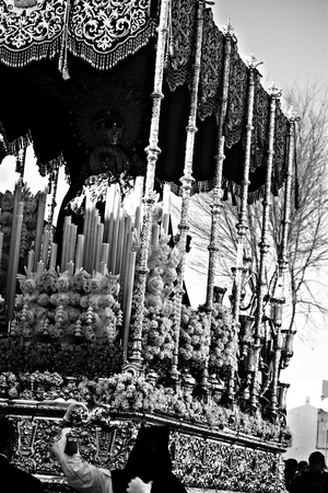 Detail of a float in a Holy Week procession