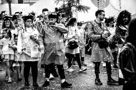 Carmona 29th February 2020 - This is a personal approach to the carnaval in Carmona (Seville). This is a monochrome shot.のeditorial素材