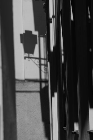 This is a composition made from light and shadows in the center of Carmona, Sevilleの写真素材