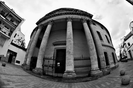 In Cordoba there are many interesting, artistic and beautuful building. This is one of them. The photo has been shot with a fisheye lenseの写真素材