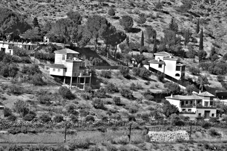Loja is a small town 50 kilometres from Granada. It is on the sode of some hills.の写真素材