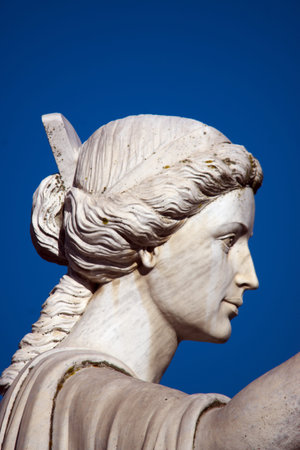 This is a sculpture on a square imitating the Roman style