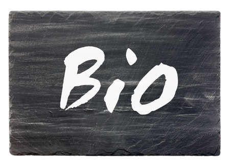 Bio - slate stone panel  isolated の写真素材