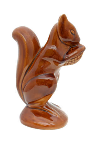 Ceramic squirrel  isolated の写真素材