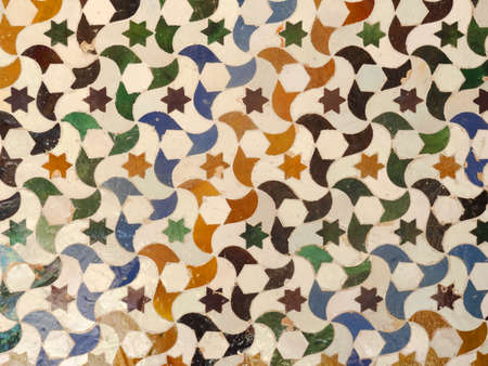 Azulejos - Alhambra palace in Granada - Andalusia - Spainのeditorial素材